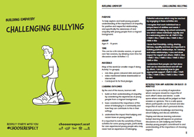 Challenging Bullying Lesson Plan information